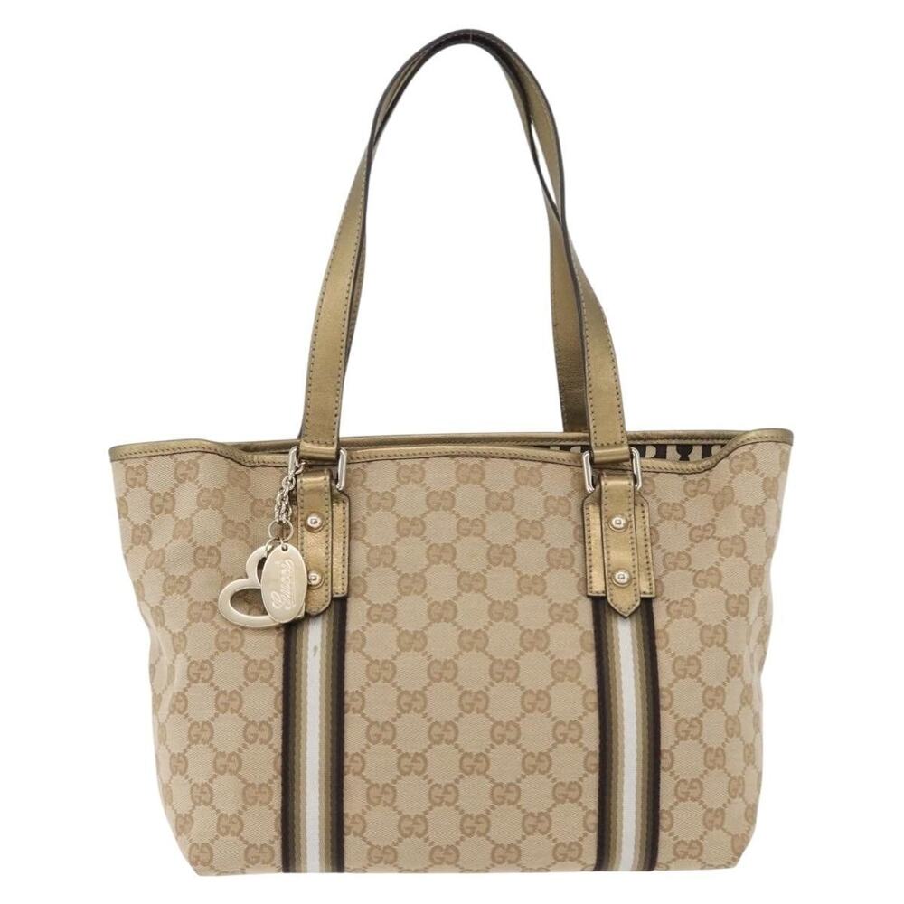 Gucci GG Canvas Tote Bag Beige